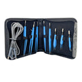 Set de Pinzas Bipolares 8 pzas + cable Non Stick cc Europea (Azul)