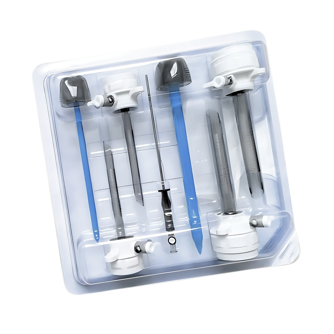 Trocar Kit Geyi, sin cuchilla, 6 pz (2x10mm, 2x5mm, 1E, 1A) GYTR-I kit A