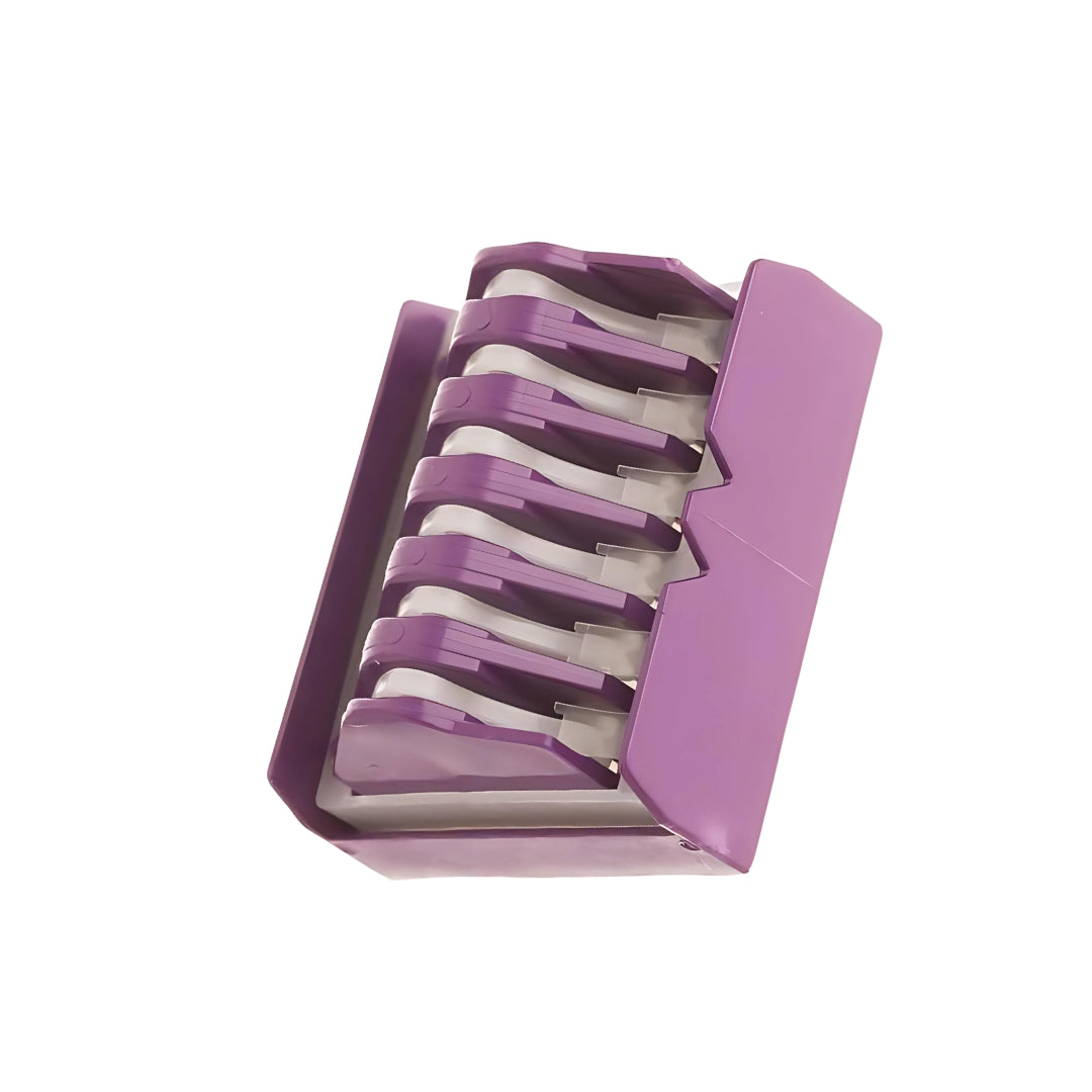 Caja Clip de Polimero Hem-o-lock - Morado (L), genérico - 14 pzas