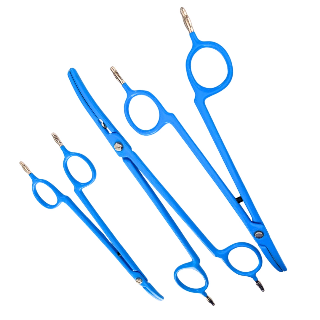 Set de Pinzas Selladoras de Arterias 3 pzas (6.5"+7.5"+8.5"+ cable)