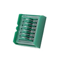 Caja Clip de Polimero Hem-o-lock - Verde (M), genérico - 14 pzas