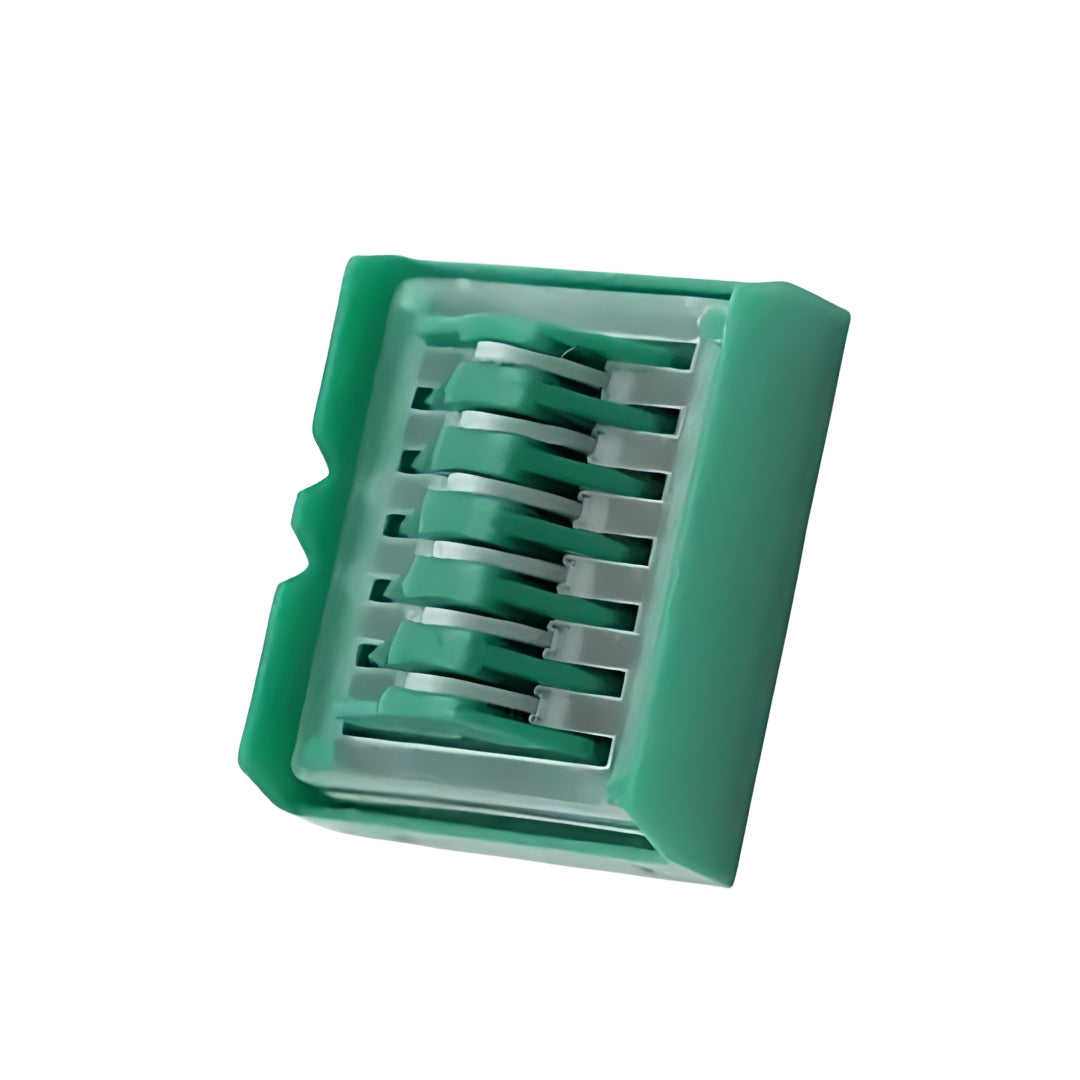 Caja Clip de Polimero Hem-o-lock - Verde (M), genérico - 14 pzas